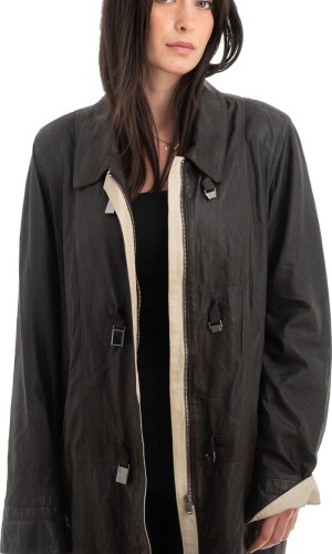 Γνήσιο Γυναικέιο Δερμάτινο Μπουφάν - H28