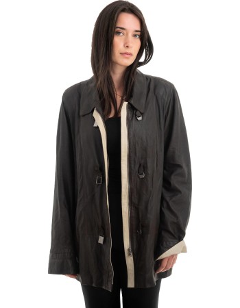 Γνήσιο Γυναικέιο Δερμάτινο Μπουφάν - H28