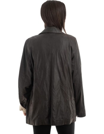 Γνήσιο Γυναικέιο Δερμάτινο Μπουφάν - H28