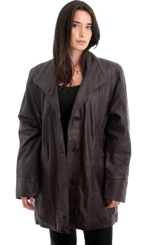 Γνήσιο Γυναικέιο Δερμάτινο Μπουφάν - H29