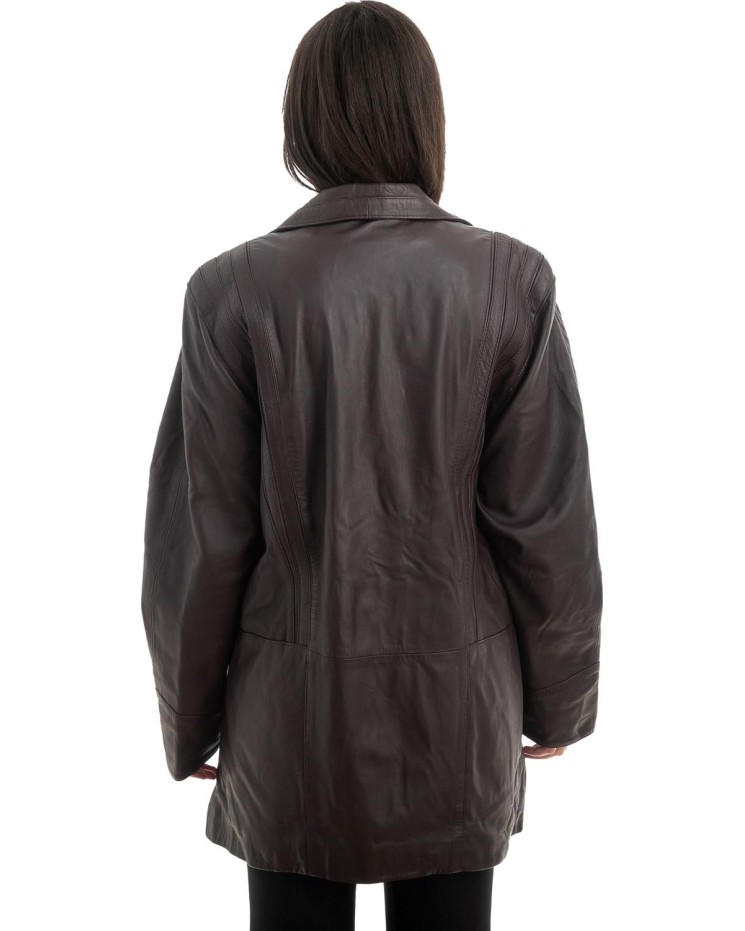 Γνήσιο Γυναικέιο Δερμάτινο Μπουφάν - H29