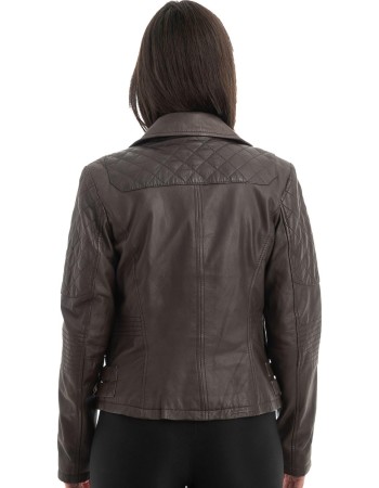 Γνήσιο Γυναικέιο Δερμάτινο Μπουφάν - H31