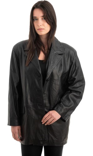 Γνήσιο Γυναικέιο Δερμάτινο Σακάκι - H32