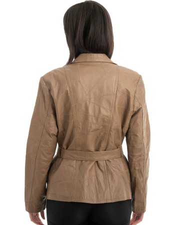 Γνήσιο Γυναικέιο Δερμάτινο Σακάκι - H33