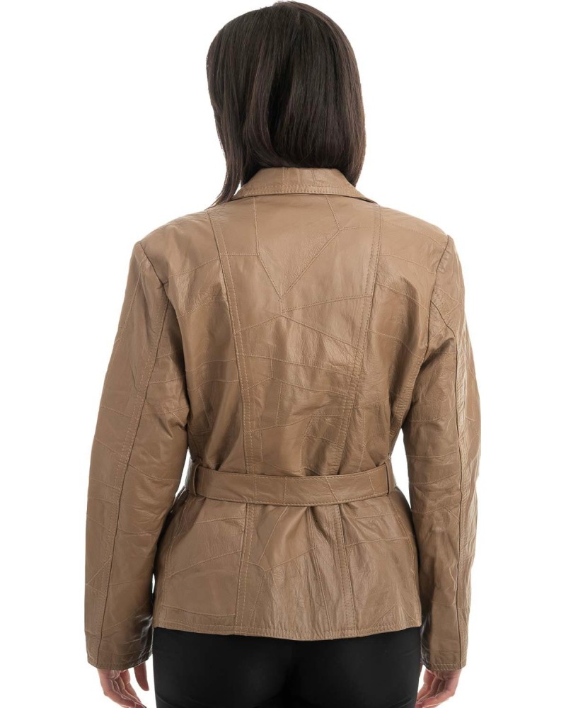 Γνήσιο Γυναικέιο Δερμάτινο Σακάκι - H33