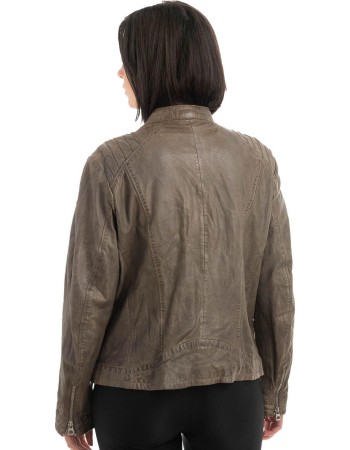 Γνήσιο Γυναικέιο Δερμάτινο Μπουφάν - H34