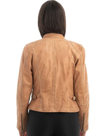 Γνήσιο Γυναικέιο Δερμάτινο Μπουφάν - H35
