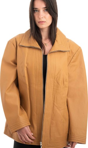 Γνήσιο Γυναικέιο Δερμάτινο Μπουφάν - H38