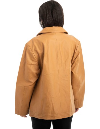 Γνήσιο Γυναικέιο Δερμάτινο Μπουφάν - H38