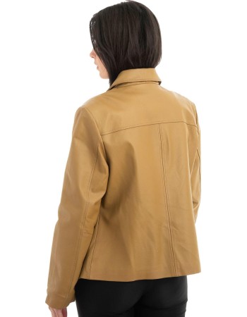 Γνήσιο Γυναικέιο Δερμάτινο Μπουφάν - H39