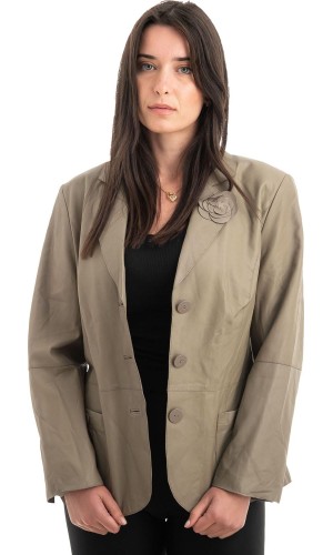 Γνήσιο Γυναικέιο Δερμάτινο Σακάκι - H40