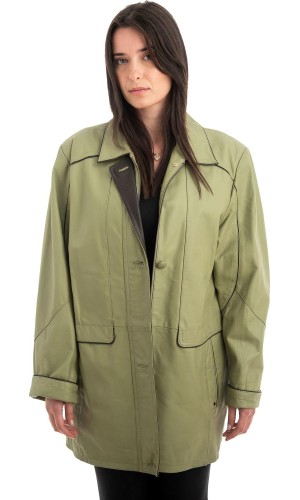 Γνήσιο Γυναικέιο Δερμάτινο Μπουφάν - H41