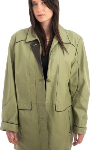 Γνήσιο Γυναικέιο Δερμάτινο Μπουφάν - H41