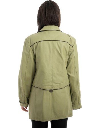 Γνήσιο Γυναικέιο Δερμάτινο Μπουφάν - H41