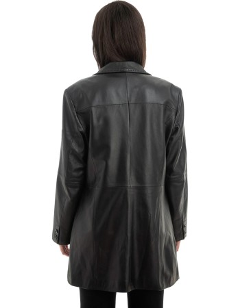 Γνήσιο Γυναικέιο Δερμάτινο Παλτό - H43