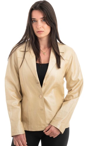 Γνήσιο Γυναικέιο Δερμάτινο Σακάκι - H44