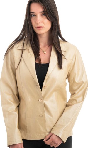 Γνήσιο Γυναικέιο Δερμάτινο Σακάκι - H44