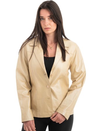 Γνήσιο Γυναικέιο Δερμάτινο Σακάκι - H44