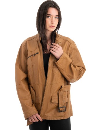 Γνήσιο Γυναικέιο Δερμάτινο Μπουφάν - H45