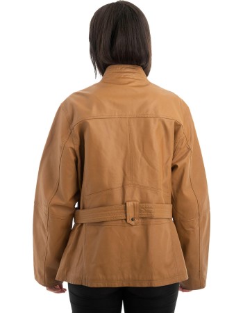 Γνήσιο Γυναικέιο Δερμάτινο Μπουφάν - H45