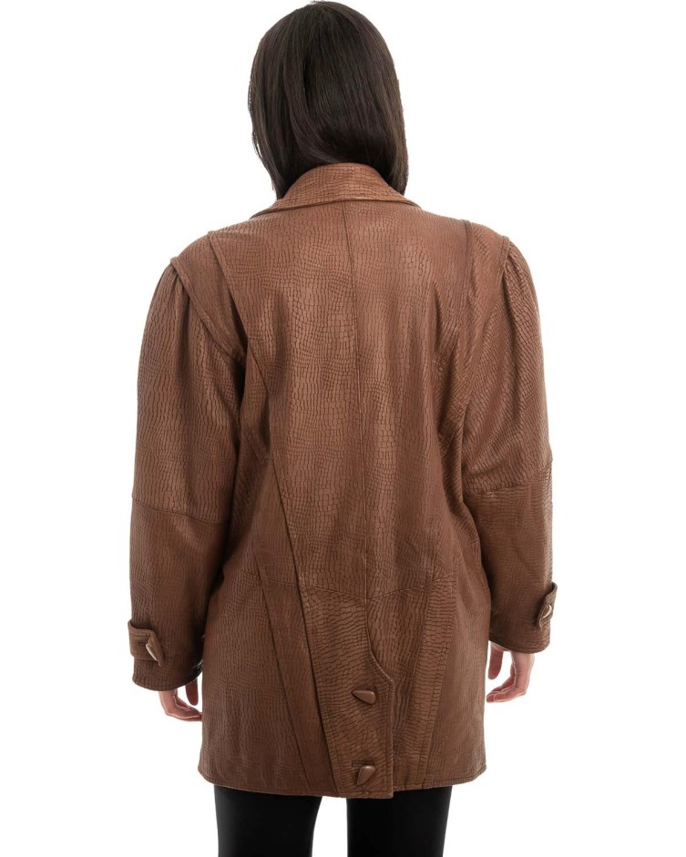 Γνήσιο Γυναικέιο Δερμάτινο Μπουφάν - H50