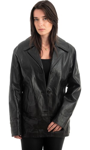 Γνήσιο Γυναικέιο Δερμάτινο Σακάκι - H51