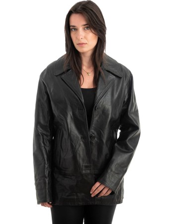 Γνήσιο Γυναικέιο Δερμάτινο Σακάκι - H51