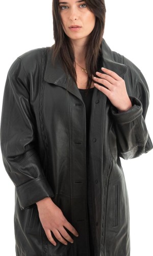 Γνήσιο Γυναικέιο Δερμάτινο Μπουφάν - H56