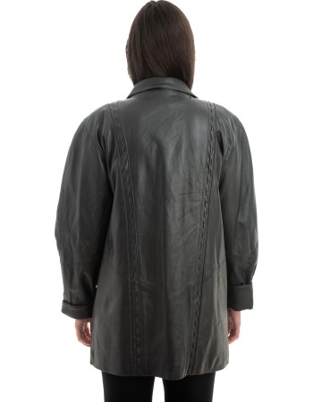 Γνήσιο Γυναικέιο Δερμάτινο Μπουφάν - H56