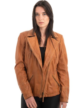 Γνήσιο Γυναικέιο Δερμάτινο Μπουφάν - H57