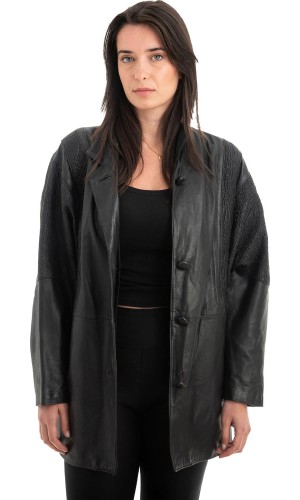 Γνήσιο Γυναικέιο Δερμάτινο Μπουφάν - H58