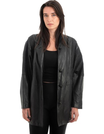 Γνήσιο Γυναικέιο Δερμάτινο Μπουφάν - H58