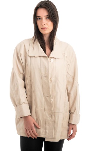 Γνήσιο Γυναικέιο Δερμάτινο Σακάκι - H60