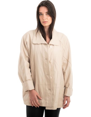 Γνήσιο Γυναικέιο Δερμάτινο Σακάκι - H60