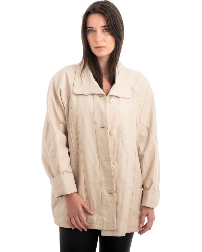 Γνήσιο Γυναικέιο Δερμάτινο Σακάκι - H60