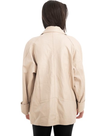 Γνήσιο Γυναικέιο Δερμάτινο Σακάκι - H60