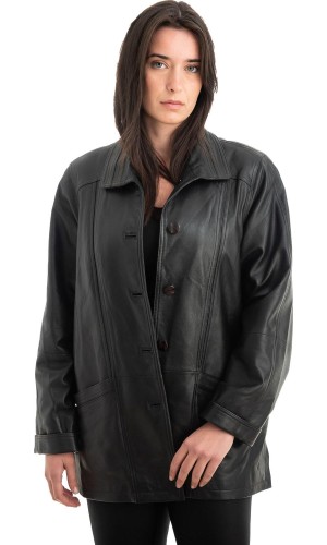 Γνήσιο Γυναικέιο Δερμάτινο Σακάκι - H61