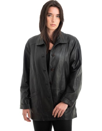 Γνήσιο Γυναικέιο Δερμάτινο Σακάκι - H61