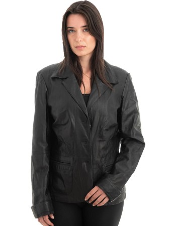 Γνήσιο Γυναικέιο Δερμάτινο Σακάκι - H62