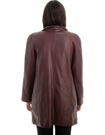 Γνήσιο Γυναικέιο Δερμάτινο Μπουφάν - H67