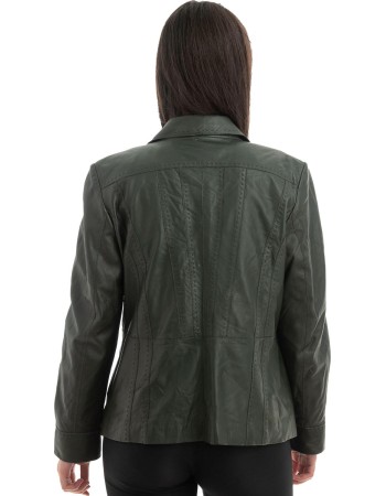 Γνήσιο Γυναικέιο Δερμάτινο Σακάκι - H69