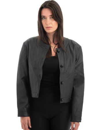 Γνήσιο Γυναικέιο Δερμάτινο Μπουφάν - H70