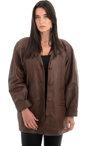 Γνήσιο Γυναικέιο Δερμάτινο Σακάκι - H71