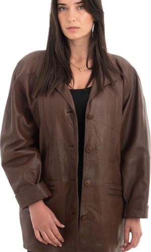 Γνήσιο Γυναικέιο Δερμάτινο Σακάκι - H71