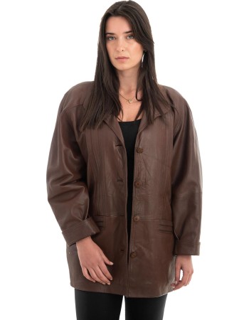 Γνήσιο Γυναικέιο Δερμάτινο Σακάκι - H71