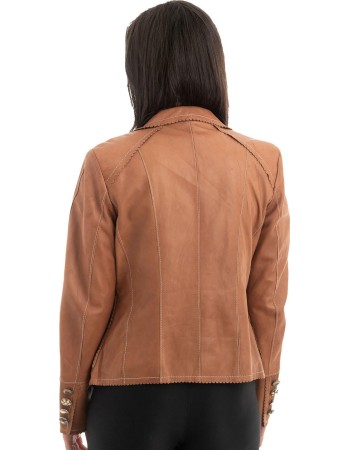 Γνήσιο Γυναικέιο Δερμάτινο Σακάκι - H72