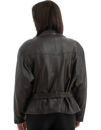 Γνήσιο Γυναικέιο Δερμάτινο Μπουφάν - H73
