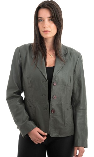 Γνήσιο Γυναικέιο Δερμάτινο Σακάκι - H74