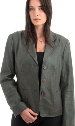 Γνήσιο Γυναικέιο Δερμάτινο Σακάκι - H74