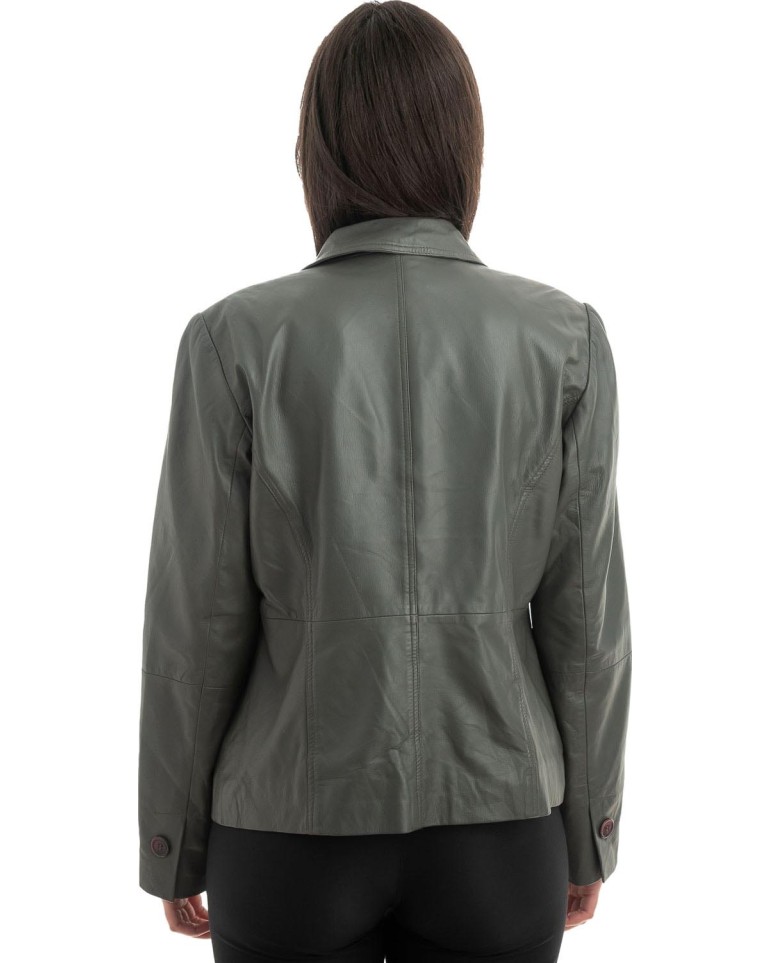 Γνήσιο Γυναικέιο Δερμάτινο Σακάκι - H74